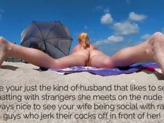 Esibizionista moglie sig.ra bacio nuda spiaggia voyeur peter tease&excl; shes uno di il mio preferito esibizionista wives&excl;