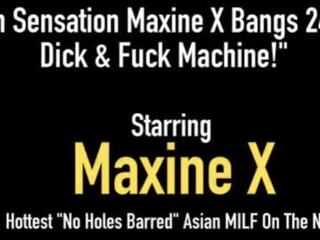 Busty Asian Maxine X Pussy Fucks 24 Inch putz & Mechanical Fuck Toy&excl;