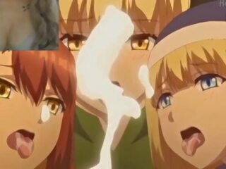 Tres chicas se comen el spermie de un joven pajero - hentai isekai harem parte 1 melinamx