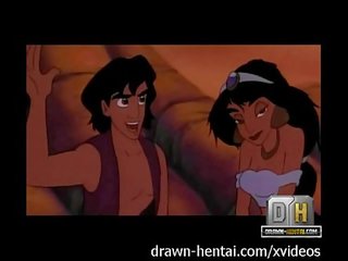 Aladdin volwassen video- - strand x nominale klem met jasmine
