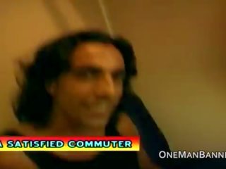 Public daring xxx video and flashing on a train
