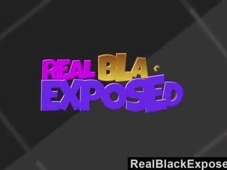 Realblackexposed - привабливий чорна бутілічний молодий леді ді rida