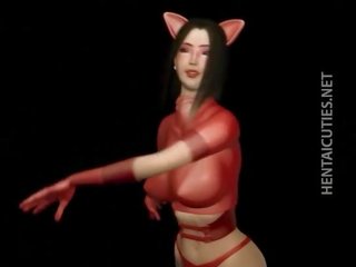 Énorme seins hentaï catwoman obtient attaché jusqu'à