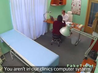 彎曲 以上 辦公桌 病人 得到 性交 在 假 醫院